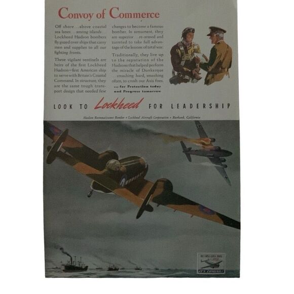 Vintage 1942 Lockheed Convoy of Commerce Ad Advertisement - Picture 3 of 4